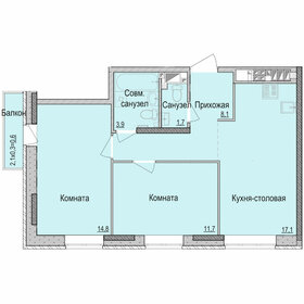 60,5 м², 2-комнатная квартира 5 275 000 ₽ - изображение 18