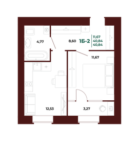 Квартира 40,9 м², 1-комнатная - изображение 1