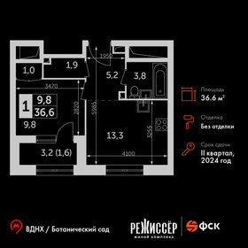 Квартира 36,6 м², 1-комнатная - изображение 1