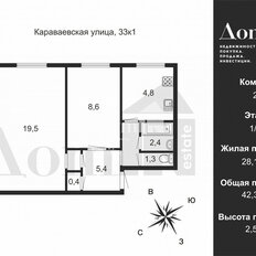 Квартира 42,3 м², 2-комнатная - изображение 2