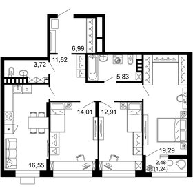 98,5 м², 3-комнатная квартира 15 990 000 ₽ - изображение 37