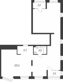 Квартира 123,3 м², 4-комнатная - изображение 1