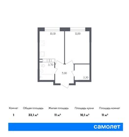 Квартира 33,1 м², 1-комнатная - изображение 1