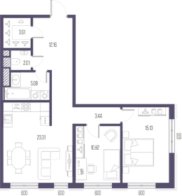 75,7 м², 2-комнатная квартира 29 046 560 ₽ - изображение 6