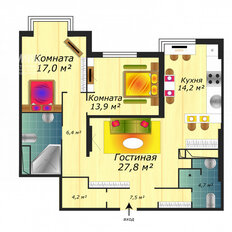 Квартира 103 м², 3-комнатная - изображение 1