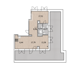 Квартира 106,8 м², 3-комнатная - изображение 1