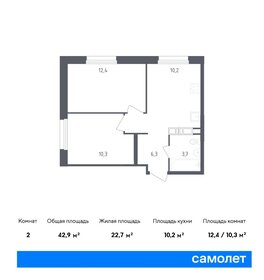 42,5 м², 2-комнатная квартира 9 800 000 ₽ - изображение 60