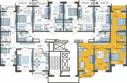 92,7 м², 3-комнатная квартира 9 916 760 ₽ - изображение 42