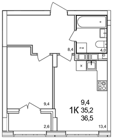 36,2 м², 1-комнатная квартира 4 850 000 ₽ - изображение 113