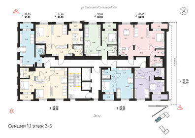 66,4 м², 2-комнатная квартира 8 150 000 ₽ - изображение 75