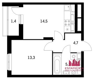 Квартира 41 м², 1-комнатная - изображение 4