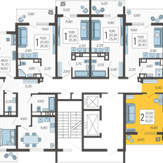 Квартира 61,2 м², 2-комнатная - изображение 2