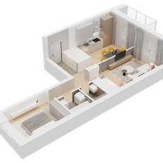 Квартира 58,4 м², 2-комнатная - изображение 2