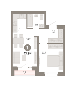 42 м², 1-комнатная квартира 15 190 000 ₽ - изображение 15
