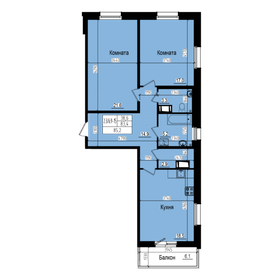 Квартира 85,2 м², 2-комнатная - изображение 1