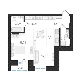 55,7 м², 2-комнатная квартира 10 200 000 ₽ - изображение 67