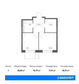 37,2 м², 1-комнатная квартира 6 894 388 ₽ - изображение 1