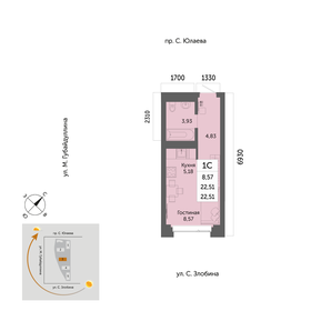 19 м², квартира-студия 2 450 000 ₽ - изображение 81