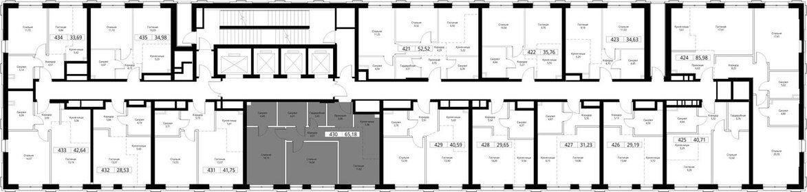 56,5 м², 2-комнатная квартира 25 231 240 ₽ - изображение 52