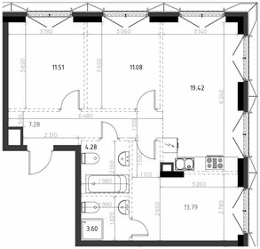 66,5 м², 2-комнатная квартира 18 825 136 ₽ - изображение 17