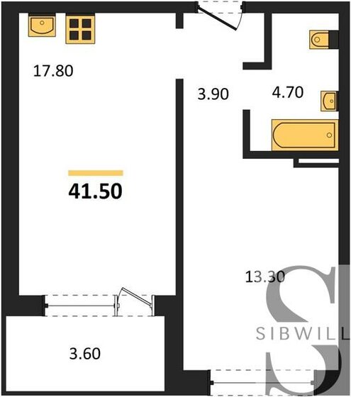 41,5 м², 1-комнатная квартира 6 260 000 ₽ - изображение 18