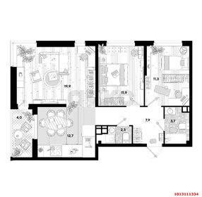 Квартира 74 м², 3-комнатная - изображение 1