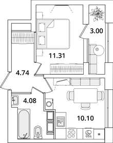31,8 м², 1-комнатная квартира 9 731 000 ₽ - изображение 63
