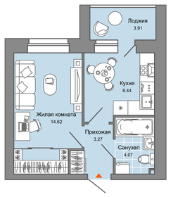 30,2 м², 1-комнатная квартира 3 090 000 ₽ - изображение 42
