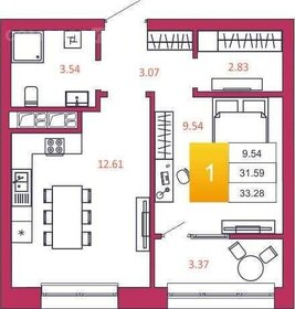 36,5 м², 1-комнатная квартира 4 200 000 ₽ - изображение 32