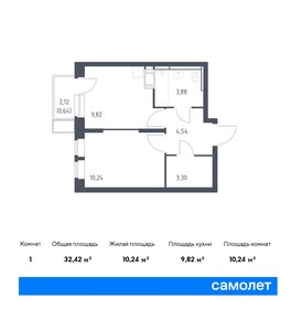 Квартира 32,4 м², 1-комнатная - изображение 1