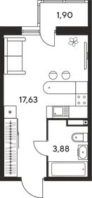 Квартира 23,3 м², студия - изображение 1