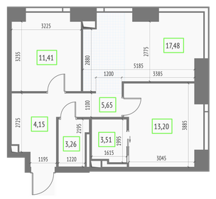 55 м², квартира-студия 21 700 000 ₽ - изображение 68