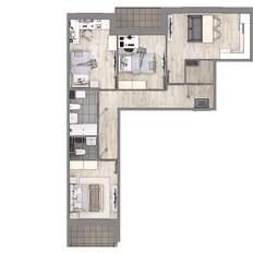 Квартира 69,5 м², 3-комнатная - изображение 3