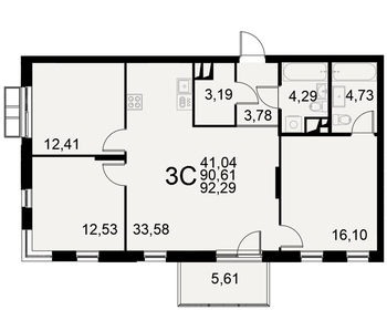 90,2 м², 3-комнатная квартира 18 450 000 ₽ - изображение 42