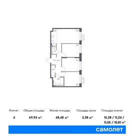 57,7 м², 3-комнатная квартира 11 199 000 ₽ - изображение 36