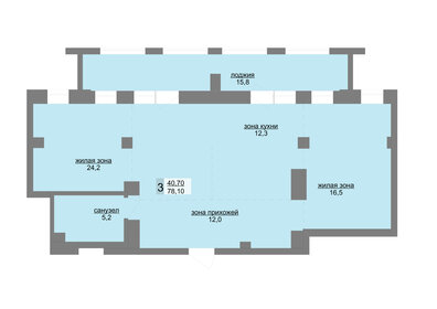 69 м², 3-комнатная квартира 12 075 000 ₽ - изображение 11