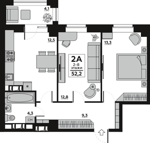 64,9 м², 3-комнатная квартира 8 650 000 ₽ - изображение 31