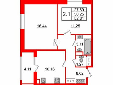 32,7 м², 2-комнатная квартира 9 750 000 ₽ - изображение 111