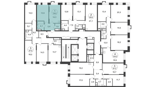 39,6 м², 1-комнатная квартира 11 055 737 ₽ - изображение 74