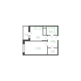 Квартира 35,9 м², 1-комнатная - изображение 1