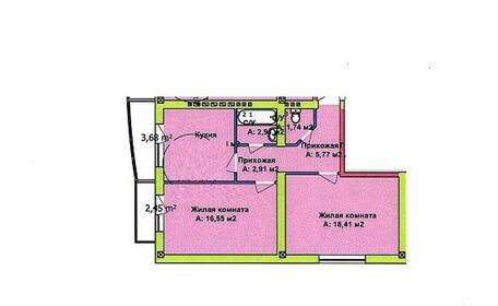 Квартира 60 м², 2-комнатная - изображение 1