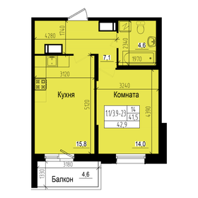 42,9 м², 1-комнатная квартира 10 062 114 ₽ - изображение 19