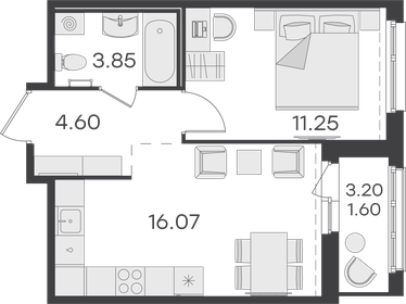 50,7 м², 1-комнатная квартира 11 695 000 ₽ - изображение 89