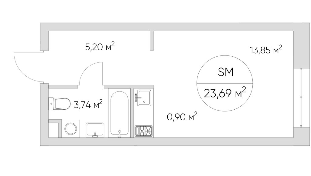 Варианты планировок апарт-комплекс N’ICE LOFT - планировка 8