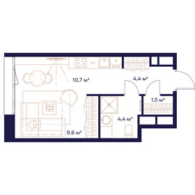 30,8 м², 1-комнатная квартира 19 080 400 ₽ - изображение 49