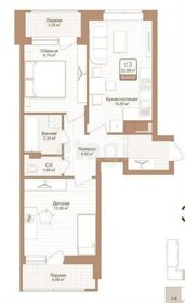 Квартира 55 м², 3-комнатная - изображение 1