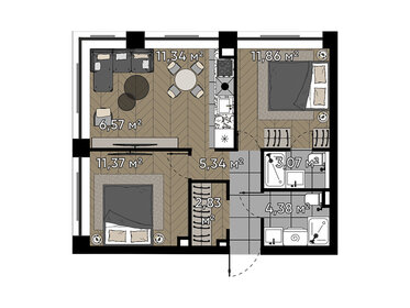 106 м², 3-комнатная квартира 152 250 000 ₽ - изображение 89