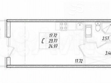 Квартира 25 м², студия - изображение 1