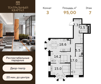 83,3 м², 3-комнатная квартира 35 069 300 ₽ - изображение 48
