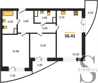 58 м², 3-комнатная квартира 6 650 000 ₽ - изображение 86